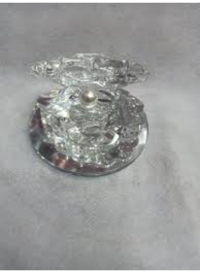 Crystal Seashell, Glass Figurine with Pearl for Wedding Gift
